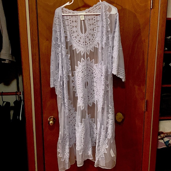 Rachel Zoe light purple duster - Picture 1 of 3